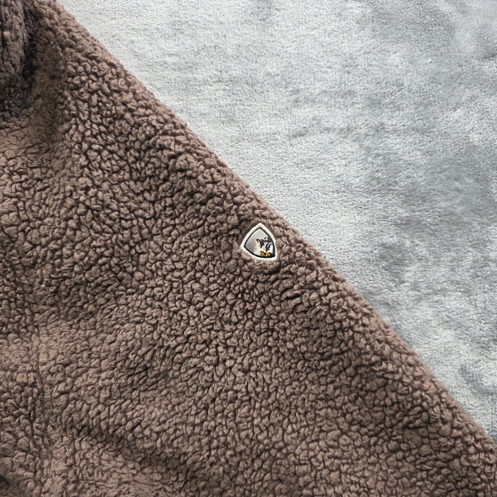 Kuhl Flight Fleece Jacket L Brown Womens Full Zip High Pile Hooded Soft Outdoor - Picture 7 of 13